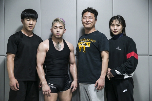 좌측부터 이동건, 케빈 박, 강경형 코치, 박혜림 코치.(사진=박종혁 기자)