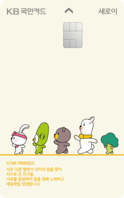 KB국민카드의 '새로이 체크카드'. 사진=KB국민카드