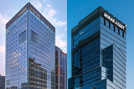 KB금융, 미래에셋증권 전경. 사진=각 사.