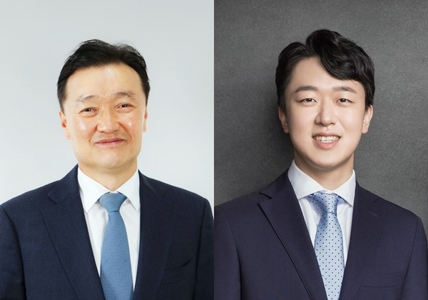 이병학 농심 대표이사 부사장(왼쪽), 신상열 농심 상무