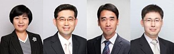 (왼쪽부터)김미영·이희준·함용일·김영주 부원장보. 사진=금융감독원