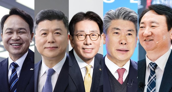왼쪽부터 진옥동 신한은행장, 권광석 우리은행장, 이재근 국민은행장, 윤종원 기업은행장, 권준학 농협은행장. 사진=각 사.