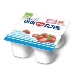 풀무원 다논이 아이러브요거트에 무라벨 포재를 적용했다. 사진=풀무원다논
