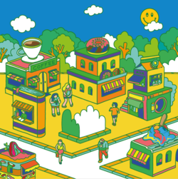 우리동네 키뮤타운 NFT 아트워크. 사진=KB국민은행