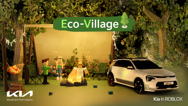 기아가 메타버스 플랫폼 ‘로블록스(Roblox)’에 니로 EV 체험 공간 ‘기아 에코 빌리지(Kia Eco-Village)’를 오픈한다고 7일(화) 밝혔다.(이미지=기아)