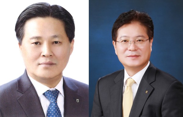 왼쪽부터 최광수 NH저축은행 대표, 서철수 NH농협리츠운용 대표. 사진=농협금융지주