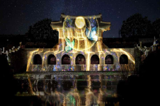 미디어아트로 탄생한 수원화성. 이미지 제공=문화재청