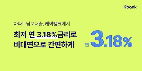 케이뱅크가 아파트 신규 구입자금 대출을 출시했다. 사진=케이뱅크