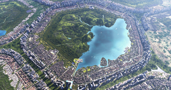 현대차그룹이 유현준건축사사무소와 공동으로 연구한 ‘HMG 그린필드 스마트시티 참조모델(Hyundai Motor Group Greenfield Smart City Reference Model)’(사진=현대차그룹)