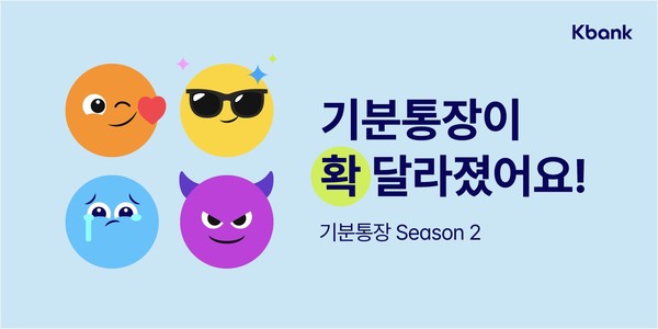 케이뱅크가 고객 이용 패턴을 분석해 '기분통장'을 리뉴얼했다. 사진=케이뱅크