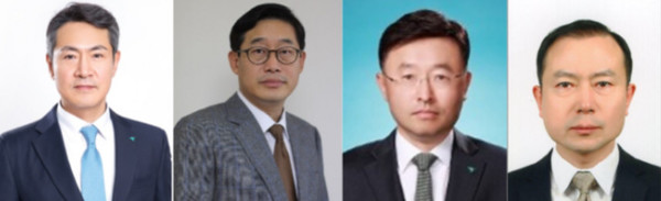 왼쪽부터 임영호 하나생명보험 대표 후보, 이후승 하나대투운용 대표 후보, 안선종 하나벤처스 대표 후보, 조현준 핀크 대표 후보 (사진=하나금융그룹)