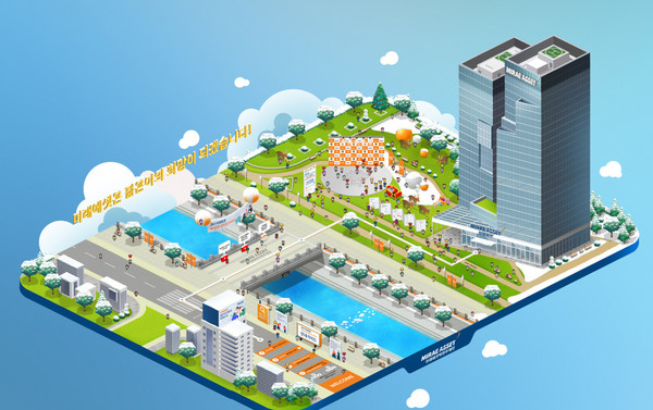 미래에셋 해외 교환 장학증서 수여식이 진행되는 메타버스 공간 (사진제공=미래에셋박현주재단)