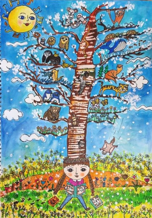 제4회 멸종위기 야생생물 상상그림 공모전 대상 수상작 ‘멸종위기 동물들에게 희망의 숲을’. 사진 제공=국립생태원