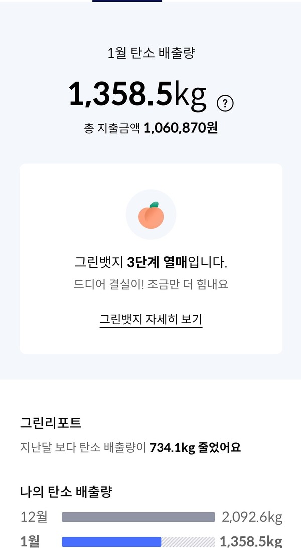 '신한 그린인덱스' 화면 캡쳐. 사진=신한카드