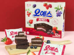 해태제과가 건강한 재료로 품격을 높인 오예스 프리미엄 시즌에디션 ‘세븐베리즈’를 출시한다. 사진=해태제과