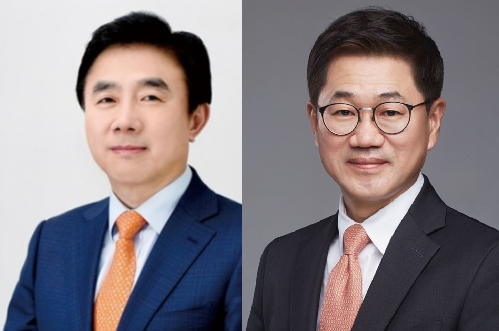 전영묵 삼성생명 대표(왼쪽)과 박종문 삼성생명 대표(오른쪽). 사진=삼성생명