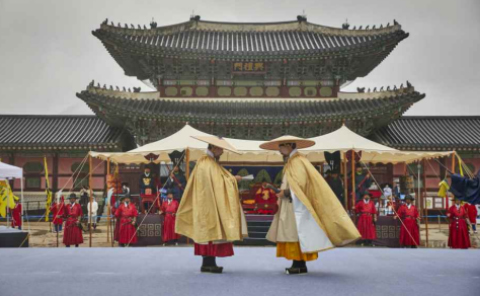 2022년 수문장 임명 절차 진행 중인 모습. 사진 제공=문화재청