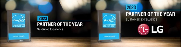 삼성전자가 받은 상패(왼쪽)와 LG전자가 받은 상패. 사진=각 사