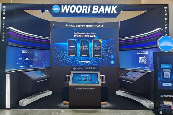 우리은행 공급망금융 플랫폼 ‘원비즈플라자’ 전시부스. 사진=우리금융그룹