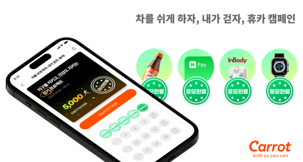 캐롯손해보험은 6월 세계 환경의 날을 맞아 자동차는 쉬게 하고 걷는 것을 장려하는 '휴카(休Car)' 캠페인을 진행한다. 사진=캐롯손해보험