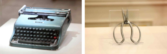 이승만 대통령의 영문타자기와 김대중 대통령의 원예가위. 사진 제공=문체부