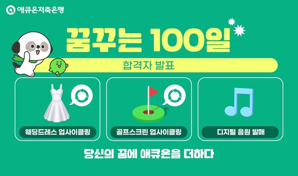 애큐온저축은행이 ‘꿈꾸는 100일’ 당첨자를 발표했다. 사진=애큐온저축은행