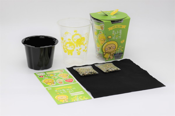 콩나물 키우기 키트 구성. 사진=풀무원