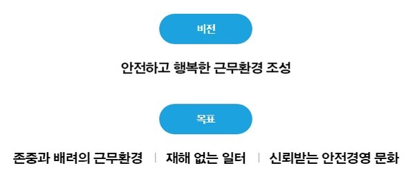 SPC 안전경영의 비전과 목표. 사진=SPC(홈페이지 캡처)