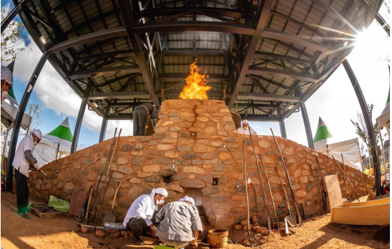 울산 쇠부리기술 복원 모습. 사진 제공=문화재청