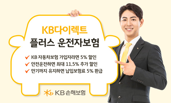 KB손해보험이 자동차보험에서 보장되지 않는 형사합의금, 변호사선임비용, 벌금 등을 보장하고 안전하게 운전하는 고객에게는 보험료를 추가 할인해 주는 'KB다이렉트 플러스 운전자보험'을 출시했다. 사진=KB손해보험