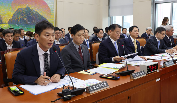 이복현 금감원장이 국회 정무위원회 전체회의에 참석했다. 사진=연합뉴스