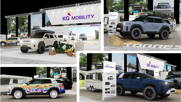 KG모빌리티가 국내 최대 규모의 자동차 애프터마켓 전문 전시회 '2023 오토살롱위크'에 참가한다. 다양한 토레스 EVX 튜닝 차량들. 사진=KG모빌리티
