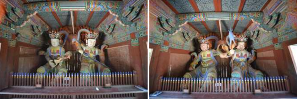 왼쪽부터 북방다문천왕, 동방지국천왕 남방증장천왕, 서방광목천왕. 사진 제공=문화재청