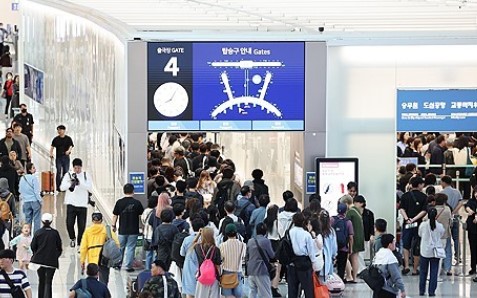 연휴 인천공항 출국장. 사진=연합뉴스