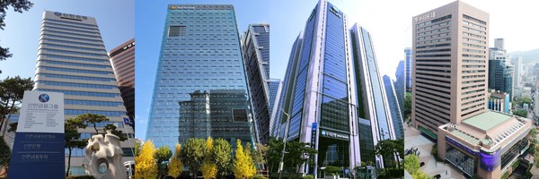 4대 금융지주 본점 전경. 사진=각 사.
