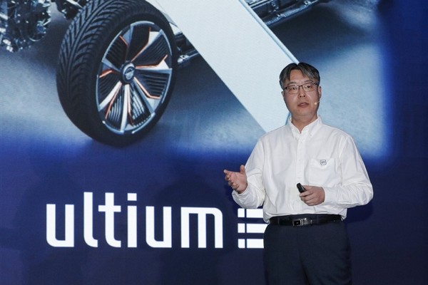 'All Electric Future Forward' 주제로 2023 대한민국 미래모빌리티엑스포에 마련된 제너럴 모터스(GM)의 특별세션. 사진=한국GM