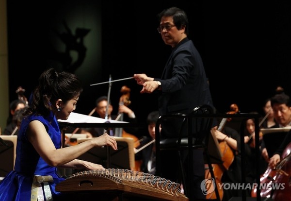 2023 전주세계소리축제 개막식. 문양숙의 가야금 연주. 사진 제공=연합뉴스