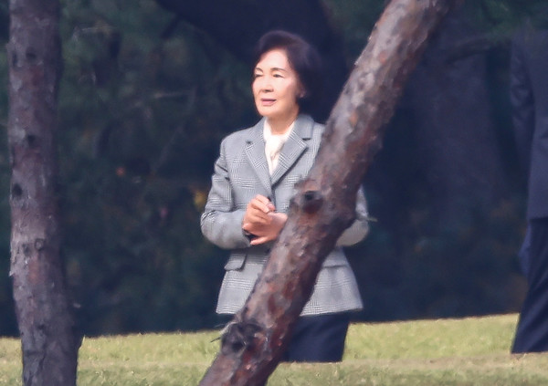 홍라희 전 삼성미술관 리움 관장이 25일 고 이건희 삼성그룹 선대회장 3주기 추도식에 참석했다. 사진=연합뉴스