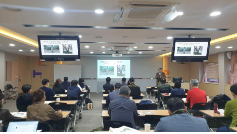 2022년 열린 기후변화 대비 비생물적 피해론 교육. 사진 제공=문화재청