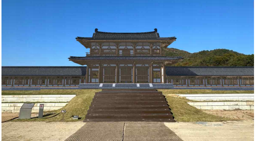 미륵사 중원 중문 하앙구조 증강모습. 사진 제공=문화재청