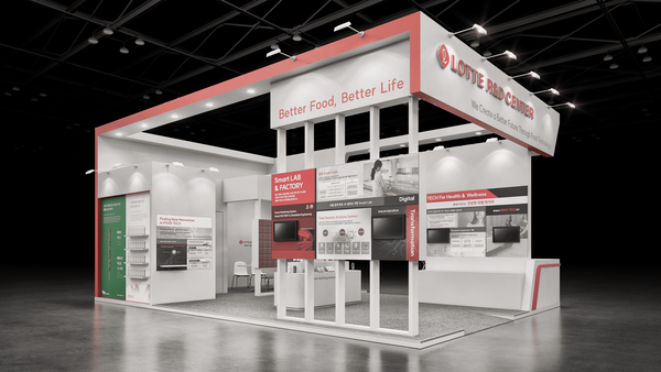 2023 월드 푸드테크 컨퍼런스&엑스포 롯데중앙연구소 부스 조감도. 사진=롯데중앙연구소