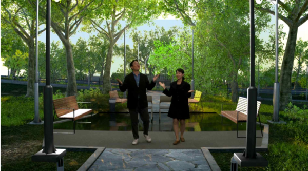 ‘정부 공용 스튜디오’ 확장현실 적용 모습. 사진 제공=문체부