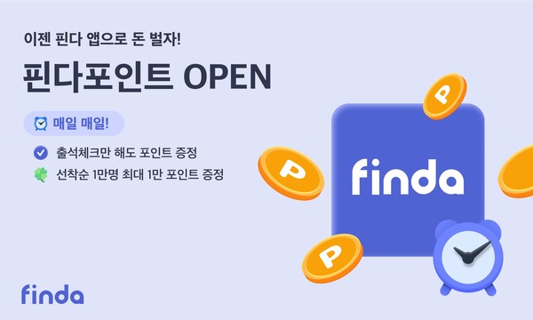 핀다가 현금처럼 쓸 수 있는 ‘핀다포인트’를 출시했다. 사진=핀다