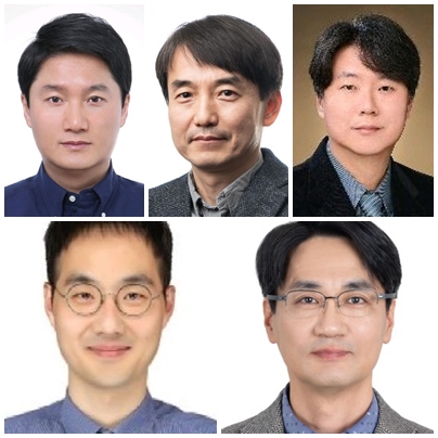 (왼쪽부터 시계방향으로) 손태용 부사장 내정자, 김성은 부사장 내정자, 임성택 부사장 내정자, 강동구 부사장 내정자, 김일룡 부사장 내정자. 사진 = 삼성전자