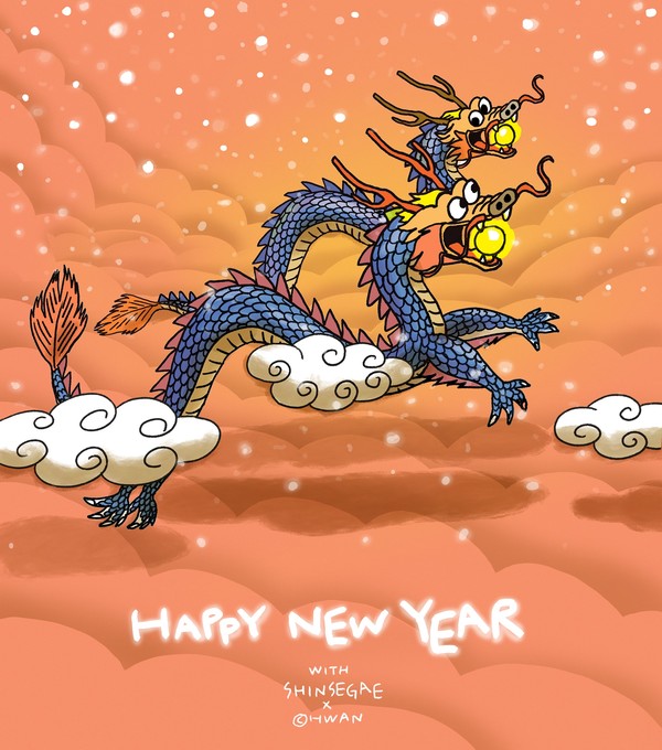 신세계백화점 광주신세계에 전시될 황중환 작가의 '구름 속 쌍룡'. 사진 = 신세계백화점