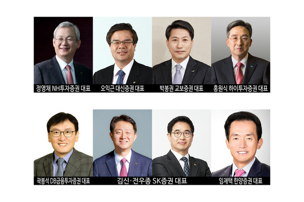 내년 3월 임기 만료 예정 증권사 대표, 사진=각사제공