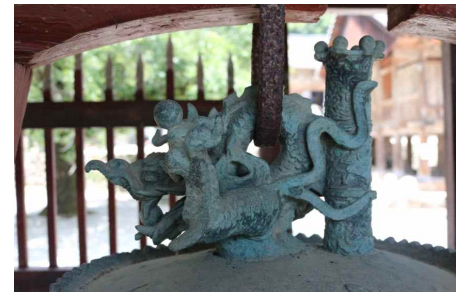 부안 내소사 동종의 용뉴. 사진 제공=문화재청