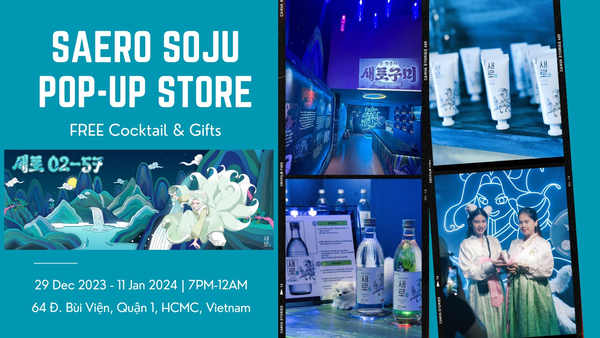 롯데칠성음료가 제로 슈거 소주 '새로' 월드 투어의 첫 행보로 베트남 호찌민의 부이비엔 거리에 '새로 팝업스토어'를 오픈했다. 사진=롯데칠성음료