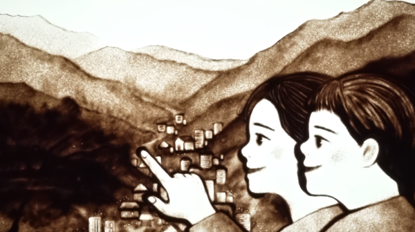 '복은말, 신비한 돌배' 샌드아트 영상 장면. 사진=관악문화재단