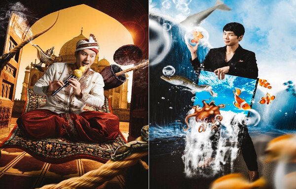 왼쪽부터 박준영(파이어 매직), 김영진(해산물 매직). 사진=부산시